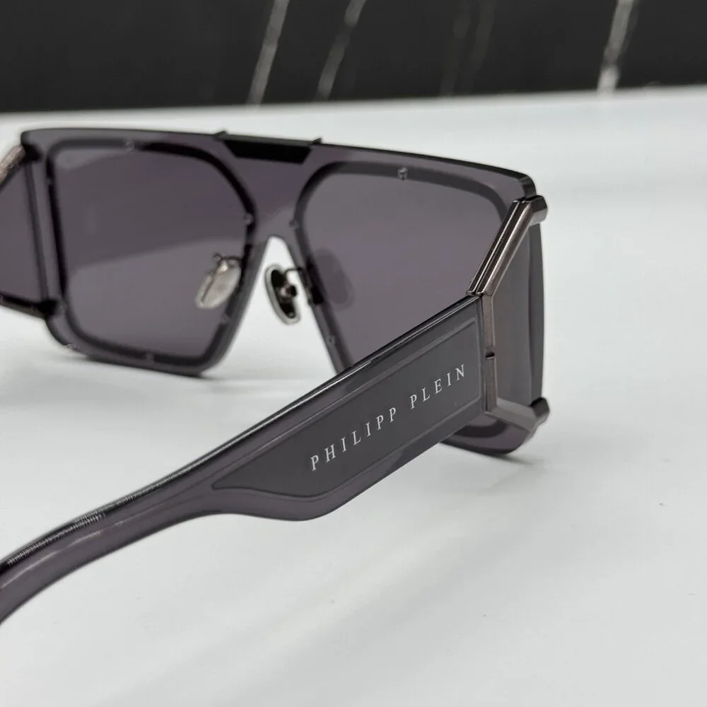 NEW SPP096M 0I86 PHILIPP PLEIN REVOLUTION BLACK UNISEX SUNGLASSES